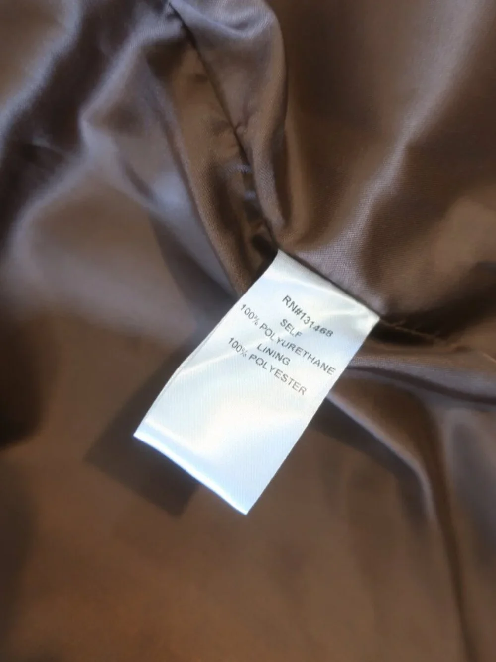 NWT Womens Six/Fifty Brown (Item-307) PU Faux Leather Vienna Oversized Blazer XS